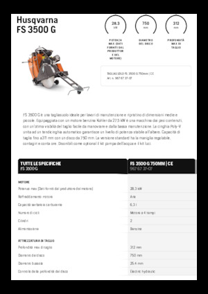 Швонарізники Husqvarna FS 3500 G