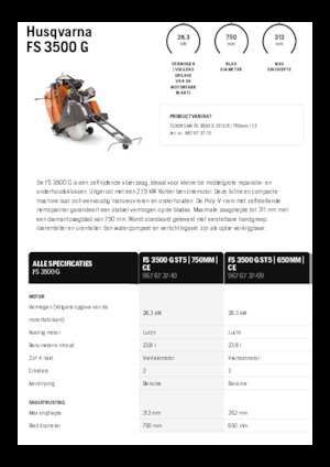 Швонарізники Husqvarna FS 3500 G