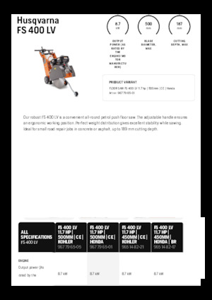 Швонарізники Husqvarna FS 400 LV