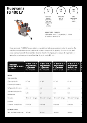 Швонарізники Husqvarna FS 400 LV