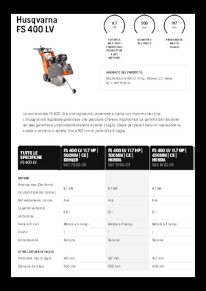 Швонарізники Husqvarna FS 400 LV