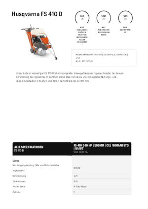 Швонарізники Husqvarna FS 410 D