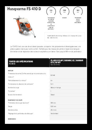 Швонарізники Husqvarna FS 410 D