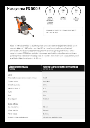 Швонарізники Husqvarna FS 500 E