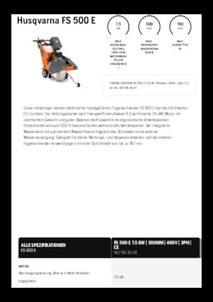 Швонарізники Husqvarna FS 500 E