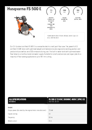 Швонарізники Husqvarna FS 500 E