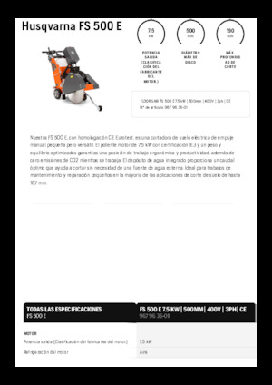 Швонарізники Husqvarna FS 500 E