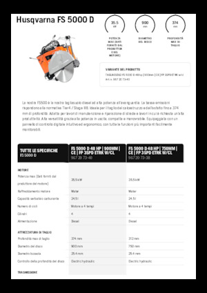 Швонарізники Husqvarna FS 5000 D