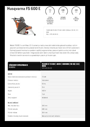 Швонарізники Husqvarna FS 600 E