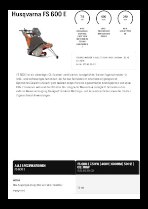 Швонарізники Husqvarna FS 600 E