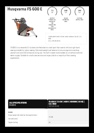 Швонарізники Husqvarna FS 600 E