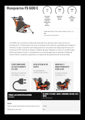 Швонарізники Husqvarna FS 600 E