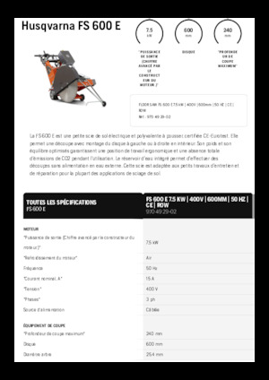 Швонарізники Husqvarna FS 600 E