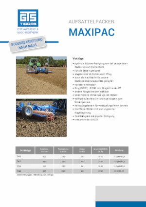 Складні пакувальні машини Tigges MaxiPac 740