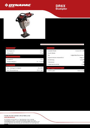 Бензинові та дизельні трамбовки Dynapac DR6X 