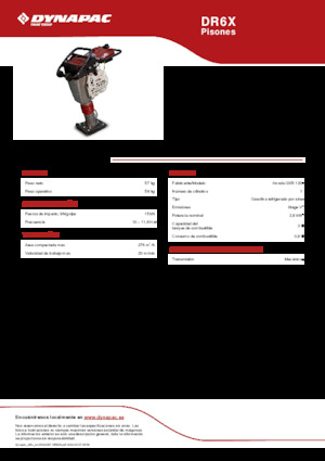 Бензинові та дизельні трамбовки Dynapac DR6X 