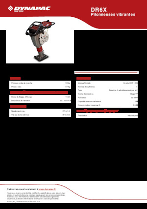 Бензинові та дизельні трамбовки Dynapac DR6X 