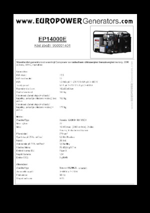 Бензинові електрогенератори Europower EP14000E (S)