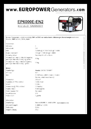 Бензинові електрогенератори Europower EP6000E-EN2 (S)