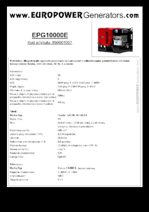 Бензинові електрогенератори Europower EPG10000E (S)