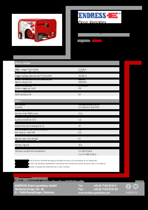 Бензинові електрогенератори Endress ESE 1006 DHG-GT ES ISO Duplex