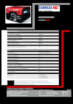 Бензинові електрогенератори Endress ESE 1206 DHS-GT ES
