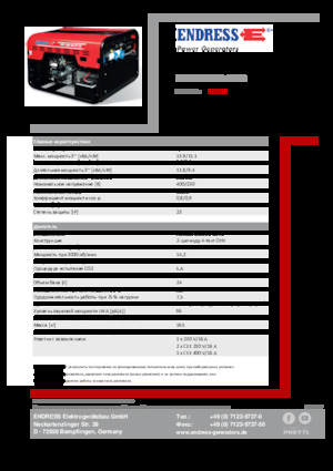 Бензинові електрогенератори Endress ESE 1206 DHS-GT ES