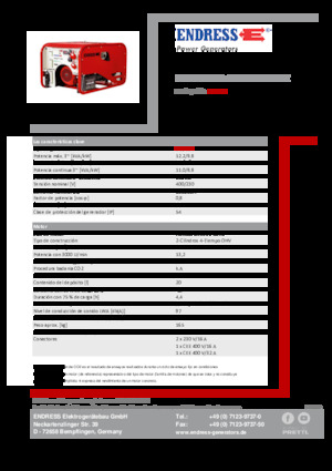 Бензинові електрогенератори Endress ESE 1306 DHG-GT ES ISO Duplex