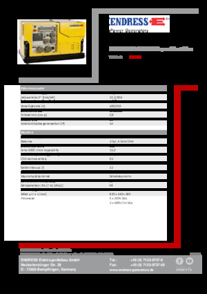 Бензинові електрогенератори Endress ESE 1308 DBG ES DIN Super Silent Plus