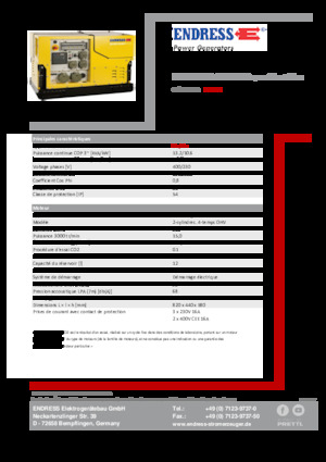 Бензинові електрогенератори Endress ESE 1308 DBG ES DIN Super Silent Plus