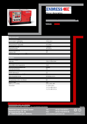 Бензинові електрогенератори Endress ESE 1308 DBG ES ISO Duplex Silent