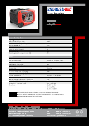 Бензинові електрогенератори Endress ESE 3000i