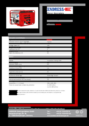 Бензинові електрогенератори Endress ESE 506 HG-GT ISO Duplex