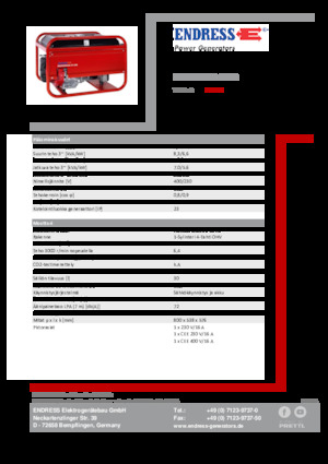 Бензинові електрогенератори Endress ESE 606 DHS-GT ES