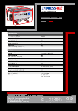 Бензинові електрогенератори Endress ESE 606 HS-GT ES
