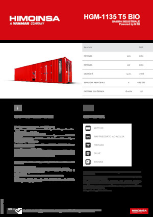 Бензинові електрогенератори HIMOINSA HGM-1135 T5 BIO