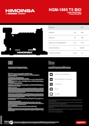 Бензинові електрогенератори HIMOINSA HGM-1895 T5 BIO