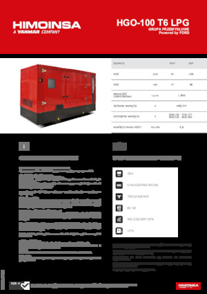 Бензинові електрогенератори HIMOINSA HGO-100 T6 LPG