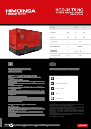 Бензинові електрогенератори HIMOINSA HGO-35 T5 NG