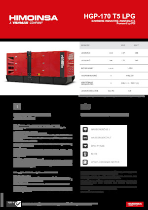 Бензинові електрогенератори HIMOINSA HGP-170 T5 LPG