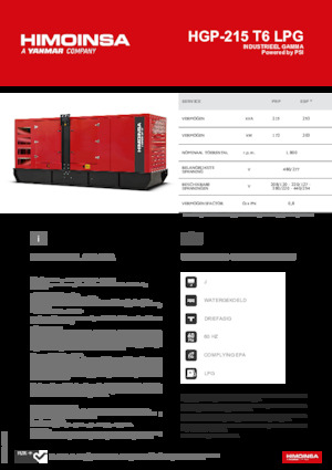 Бензинові електрогенератори HIMOINSA HGP-215 T6 LPG
