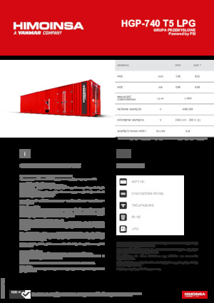 Бензинові електрогенератори HIMOINSA HGP-740 T5 LPG