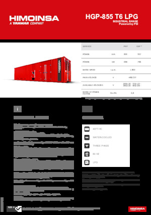Бензинові електрогенератори HIMOINSA HGP-855 T6 LPG