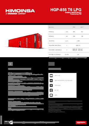 Бензинові електрогенератори HIMOINSA HGP-855 T6 LPG