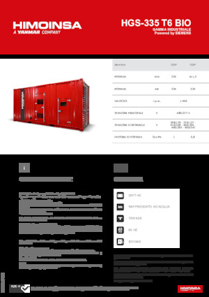 Бензинові електрогенератори HIMOINSA HGS-335 T6 BIO