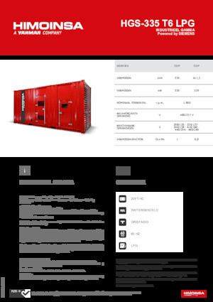 Бензинові електрогенератори HIMOINSA HGS-335 T6 LPG