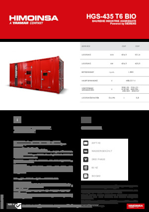 Бензинові електрогенератори HIMOINSA HGS-435 T6 BIO