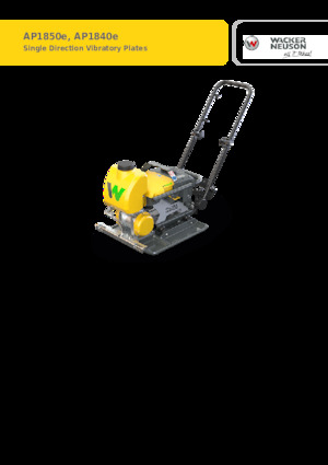Односпрямовані віброплити Wacker Neuson AP1850e