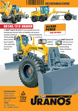 Грейдери Uranos GR 215