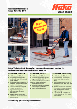 Підмітальні машини - ручні Hako Variette 500